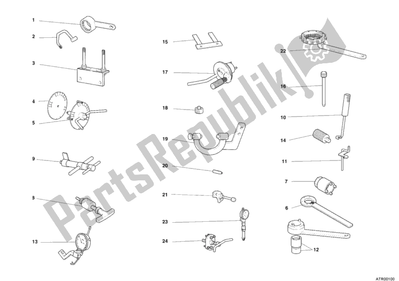 Alle onderdelen voor de Werkplaatsgereedschap, Motor van de Ducati Supersport 800 SS USA 2006